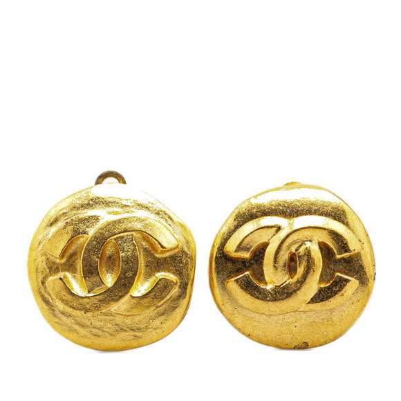 Chanel Coco Mark Gold Gold Plated earring - Picture 1 of 3